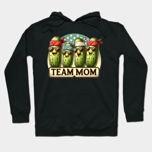 Team Mom, happy pickle team, funny pickleball Hoodie